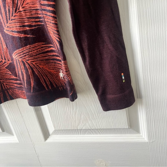 Smartwool Womens Merino 250 Top Size Small Purple Orange Long Sleeve - Picture 2 of 6